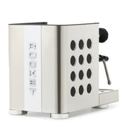Rocket Espresso Appartamento TCA Heat-Exchange Espresso Machine in Stainless Steel with White Stripe