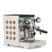 Rocket Espresso Appartamento TCA Heat-Exchange Espresso Machine in Stainless Steel with White Stripe