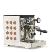 Rocket Espresso Appartamento TCA Heat-Exchange Espresso Machine in Stainless Steel with White Stripe
