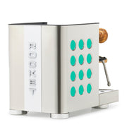 Rocket Espresso Appartamento TCA Heat-Exchange Espresso Machine in Stainless Steel with White Stripe