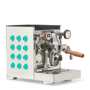 Rocket Espresso Appartamento TCA Heat-Exchange Espresso Machine in Stainless Steel with White Stripe