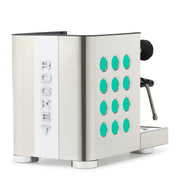 Rocket Espresso Appartamento TCA Heat-Exchange Espresso Machine in Stainless Steel with White Stripe