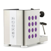Rocket Espresso Appartamento TCA Heat-Exchange Espresso Machine in Stainless Steel with White Stripe