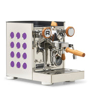 Rocket Espresso Appartamento TCA Heat-Exchange Espresso Machine in Stainless Steel with White Stripe