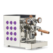 Rocket Espresso Appartamento TCA Heat-Exchange Espresso Machine in Stainless Steel with White Stripe