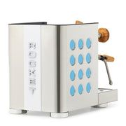 Rocket Espresso Appartamento TCA Heat-Exchange Espresso Machine in Stainless Steel with White Stripe