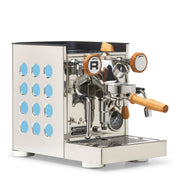 Rocket Espresso Appartamento TCA Heat-Exchange Espresso Machine in Stainless Steel with White Stripe