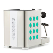 Rocket Espresso Appartamento TCA Heat-Exchange Espresso Machine in Stainless Steel with White Stripe