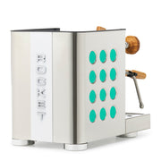 Rocket Espresso Appartamento TCA Heat-Exchange Espresso Machine in Stainless Steel with White Stripe