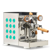 Rocket Espresso Appartamento TCA Heat-Exchange Espresso Machine in Stainless Steel with White Stripe