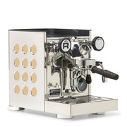 Rocket Espresso Appartamento TCA Heat-Exchange Espresso Machine in Stainless Steel with White Stripe