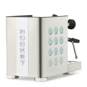 Rocket Espresso Appartamento TCA Heat-Exchange Espresso Machine in Stainless Steel with White Stripe