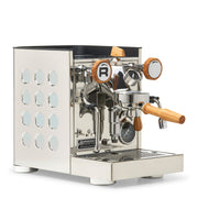 Rocket Espresso Appartamento TCA Heat-Exchange Espresso Machine in Stainless Steel with White Stripe