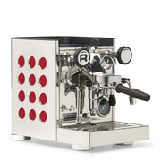 Rocket Espresso Appartamento TCA Heat-Exchange Espresso Machine in Stainless Steel with White Stripe