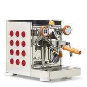 Rocket Espresso Appartamento TCA Heat-Exchange Espresso Machine in Stainless Steel with White Stripe