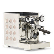 Rocket Espresso Appartamento TCA Heat-Exchange Espresso Machine in Stainless Steel with White Stripe