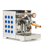Rocket Espresso Appartamento TCA Heat-Exchange Espresso Machine in Stainless Steel with White Stripe