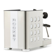Rocket Espresso Appartamento TCA Heat-Exchange Espresso Machine in Stainless Steel with White Stripe