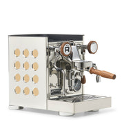 Rocket Espresso Appartamento TCA Heat-Exchange Espresso Machine in Stainless Steel with White Stripe