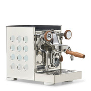 Rocket Espresso Appartamento TCA Heat-Exchange Espresso Machine in Stainless Steel with White Stripe