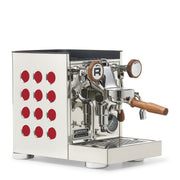 Rocket Espresso Appartamento TCA Heat-Exchange Espresso Machine in Stainless Steel with White Stripe