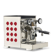 Rocket Espresso Appartamento TCA Heat-Exchange Espresso Machine in Stainless Steel with White Stripe