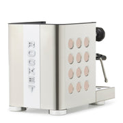 Rocket Espresso Appartamento TCA Heat-Exchange Espresso Machine in Stainless Steel with White Stripe