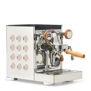 Rocket Espresso Appartamento TCA Heat-Exchange Espresso Machine in Stainless Steel with White Stripe