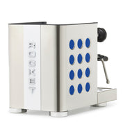 Rocket Espresso Appartamento TCA Heat-Exchange Espresso Machine in Stainless Steel with White Stripe