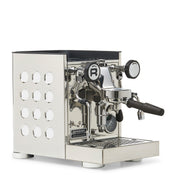 Rocket Espresso Appartamento TCA Heat-Exchange Espresso Machine in Stainless Steel with White Stripe