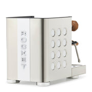 Rocket Espresso Appartamento TCA Heat-Exchange Espresso Machine in Stainless Steel with White Stripe