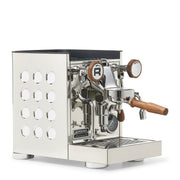 Rocket Espresso Appartamento TCA Heat-Exchange Espresso Machine in Stainless Steel with White Stripe