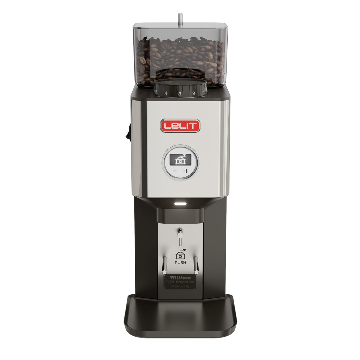Lelit William On-Demand Espresso Grinder with 64mm Flat Steel Burrs