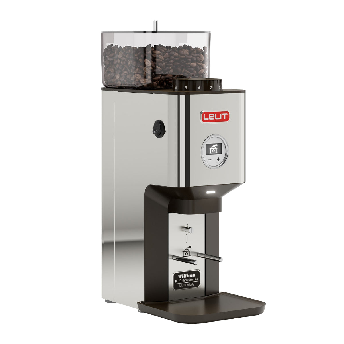 Lelit William On-Demand Espresso Grinder with 64mm Flat Steel Burrs