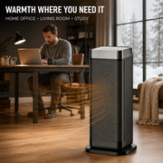 Ceramic Tower Space Heater 1500W, 16.5 in with Remote, Oscillation and Timer – product detail 6