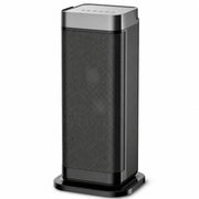 Ceramic Tower Space Heater 1500W, 16.5 in with Remote, Oscillation and Timer – Black