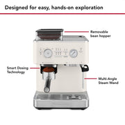 KitchenAid Semi-Automatic Espresso Machine with Burr Grinder and 15-Bar Pump – Porcelain White – KES6551PL