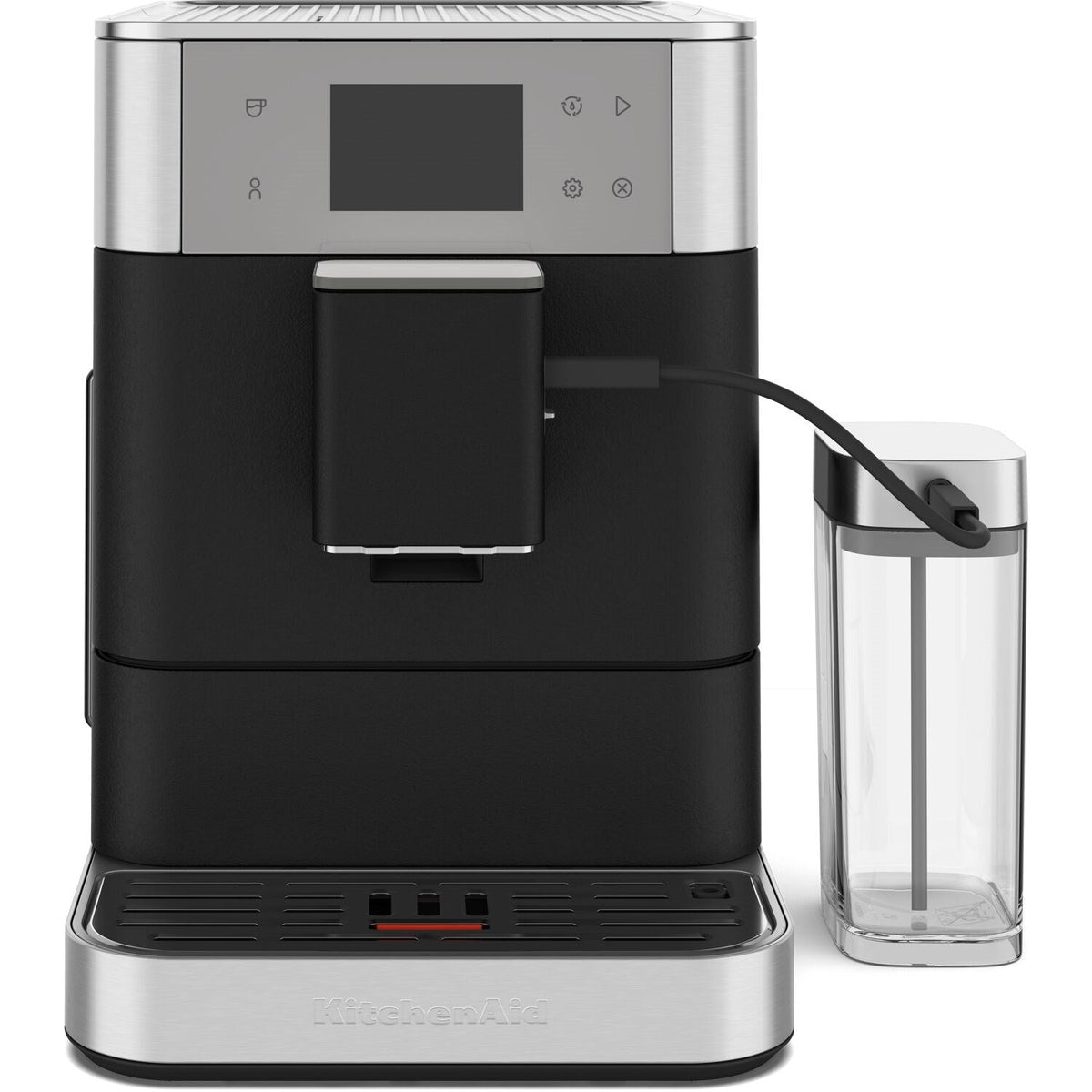 KitchenAid KF7 Fully Automatic Espresso Machine with Milk Container – Cast Iron Black – KES8557BK