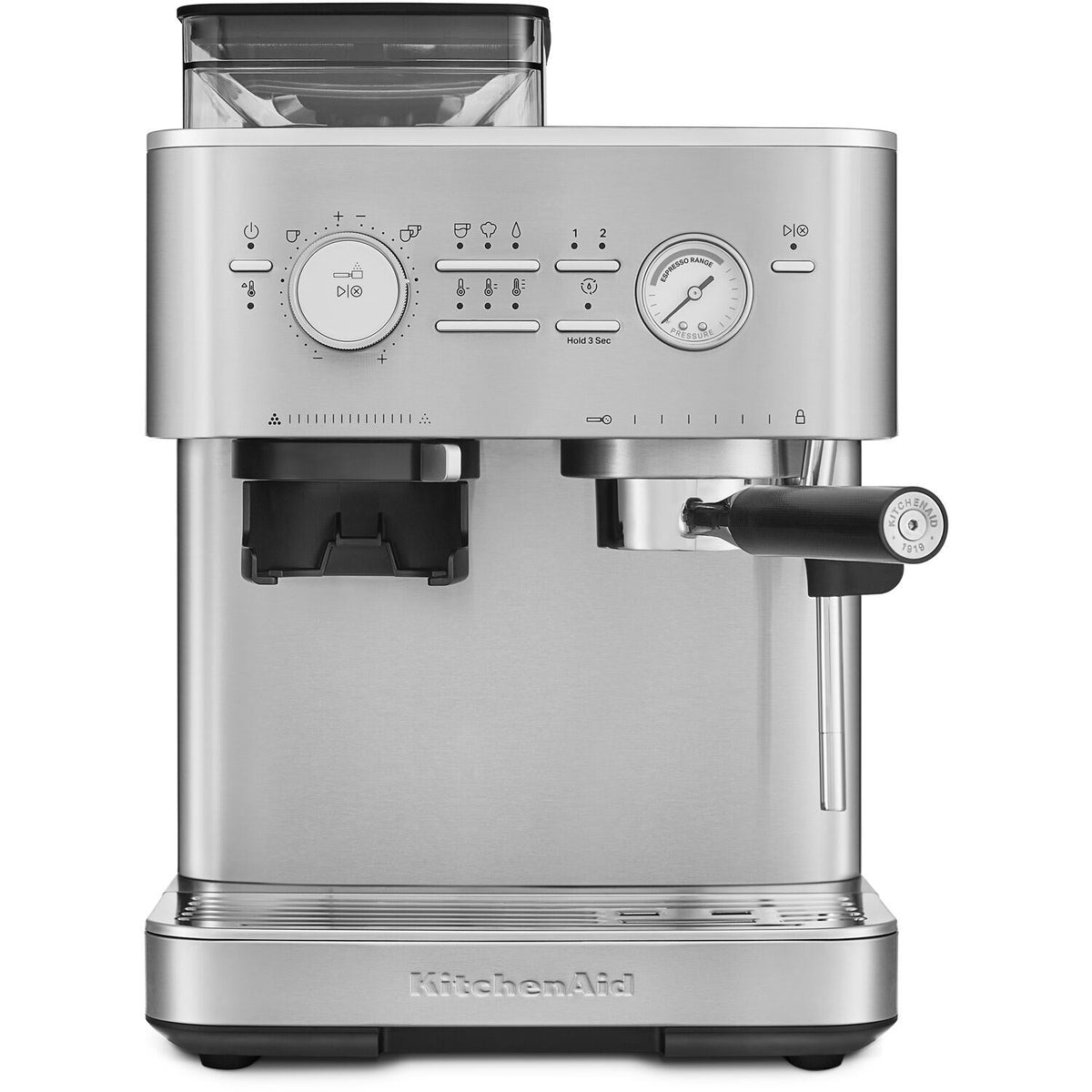 KitchenAid Semi-Automatic Espresso Machine with Burr Grinder and 15-Bar Pump – Stainless Steel – KES6551SX