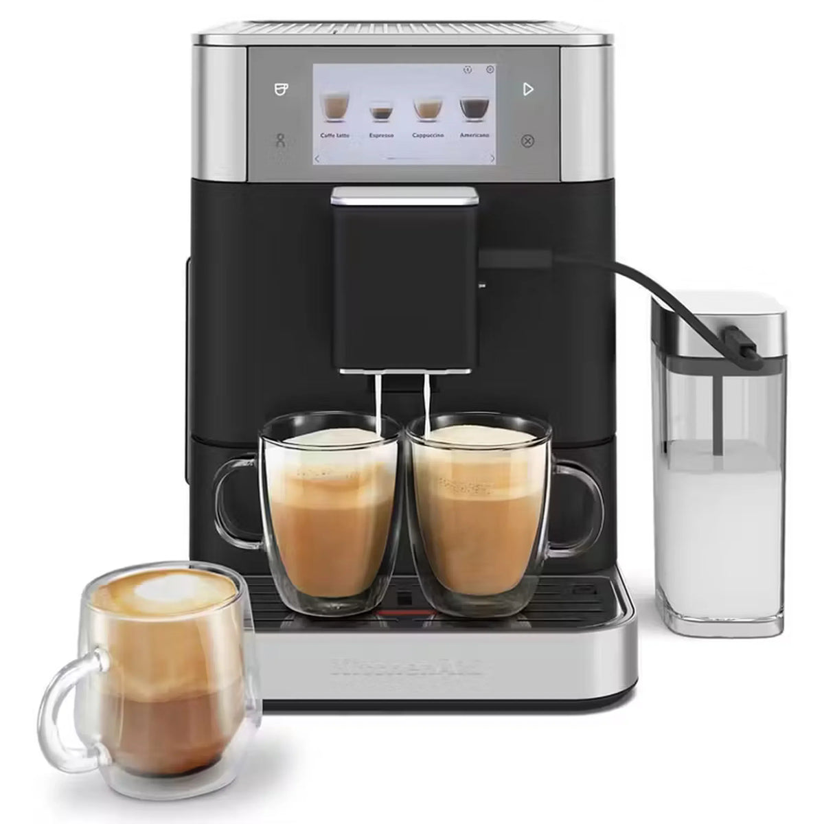 KitchenAid KF8 Fully Automatic Espresso Machine with Milk Container – Cast Iron Black – KES8558BK