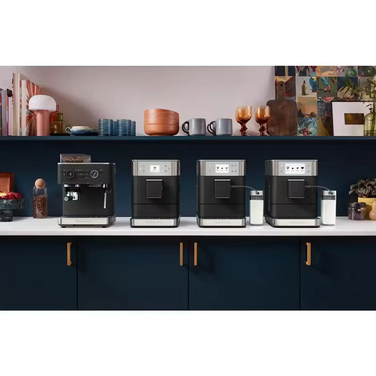 KitchenAid KF8 Fully Automatic Espresso Machine with Milk Container – Cast Iron Black – KES8558BK