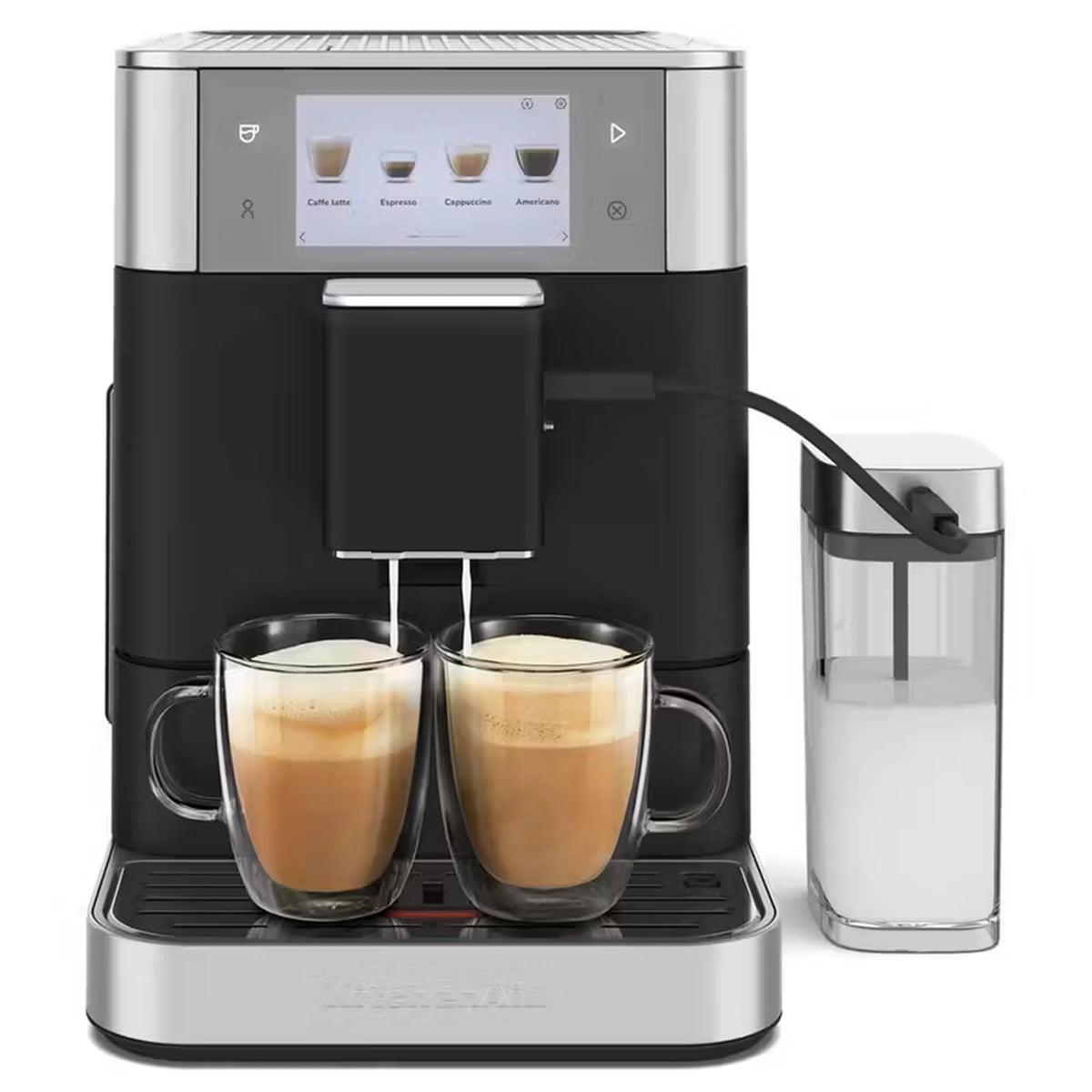 KitchenAid KF8 Fully Automatic Espresso Machine with Milk Container – Cast Iron Black – KES8558BK