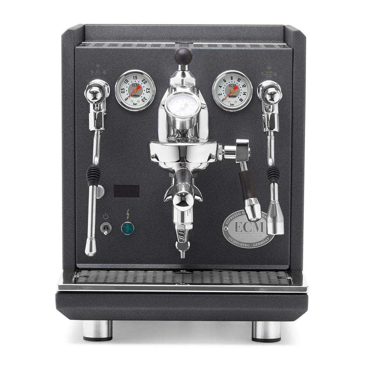 ECM Synchronika II Dual-Boiler Espresso Machine in Anthracite with OLED PID Display
