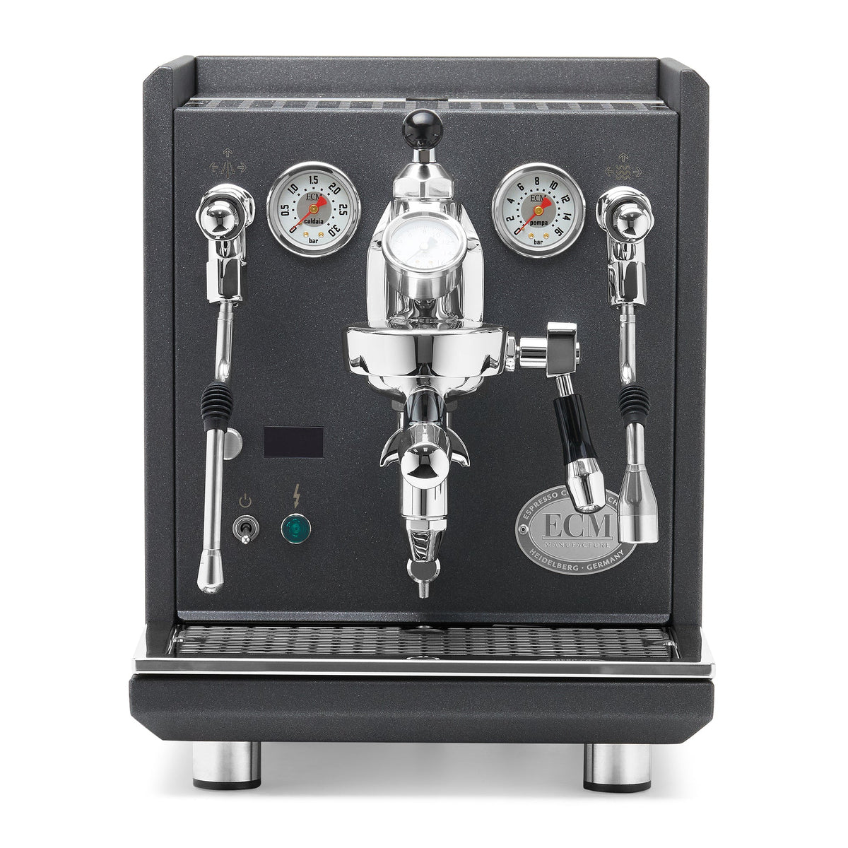 ECM Synchronika II Dual-Boiler Espresso Machine in Anthracite with OLED PID Display