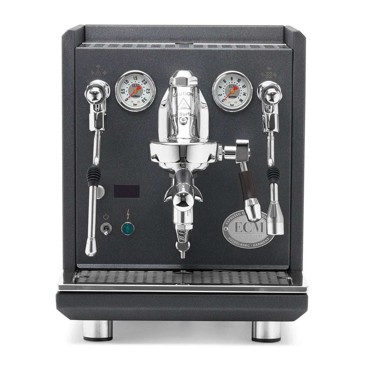 ECM Synchronika II Dual-Boiler Espresso Machine in Anthracite with OLED PID Display