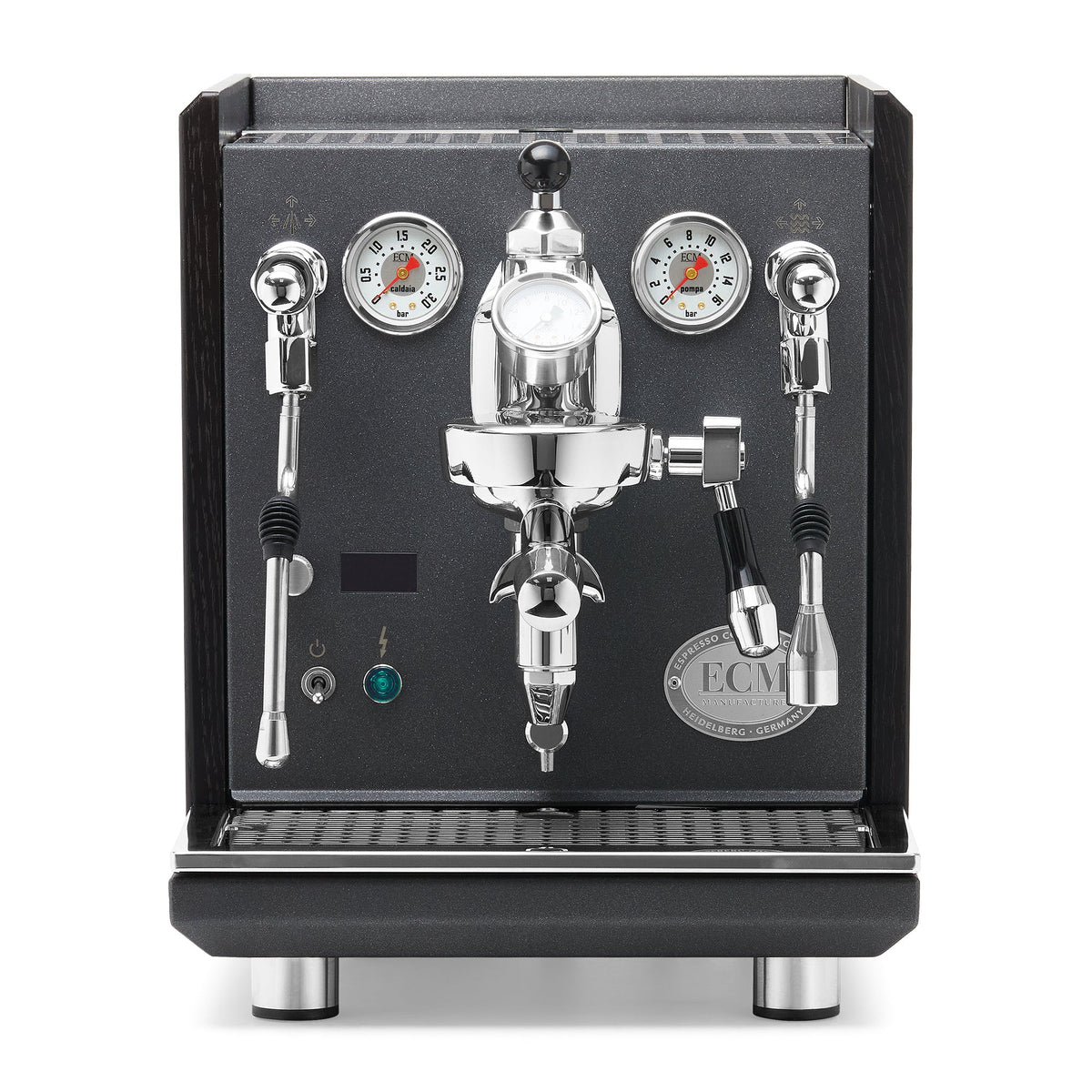 ECM Synchronika II Dual-Boiler Espresso Machine in Anthracite with OLED PID Display