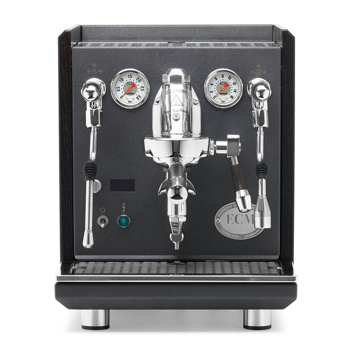 ECM Synchronika II Dual-Boiler Espresso Machine in Anthracite with OLED PID Display