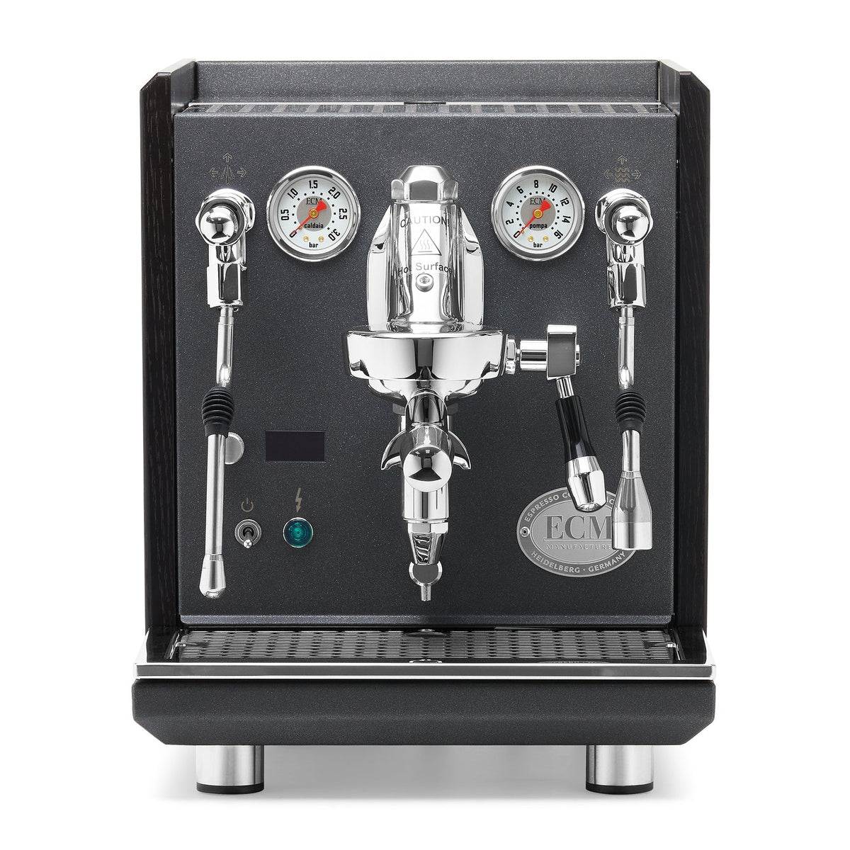 ECM Synchronika II Dual-Boiler Espresso Machine in Anthracite with OLED PID Display