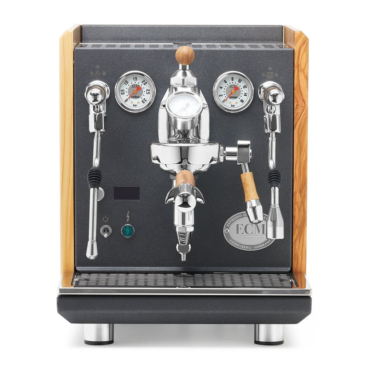 ECM Synchronika II Dual-Boiler Espresso Machine in Anthracite with OLED PID Display