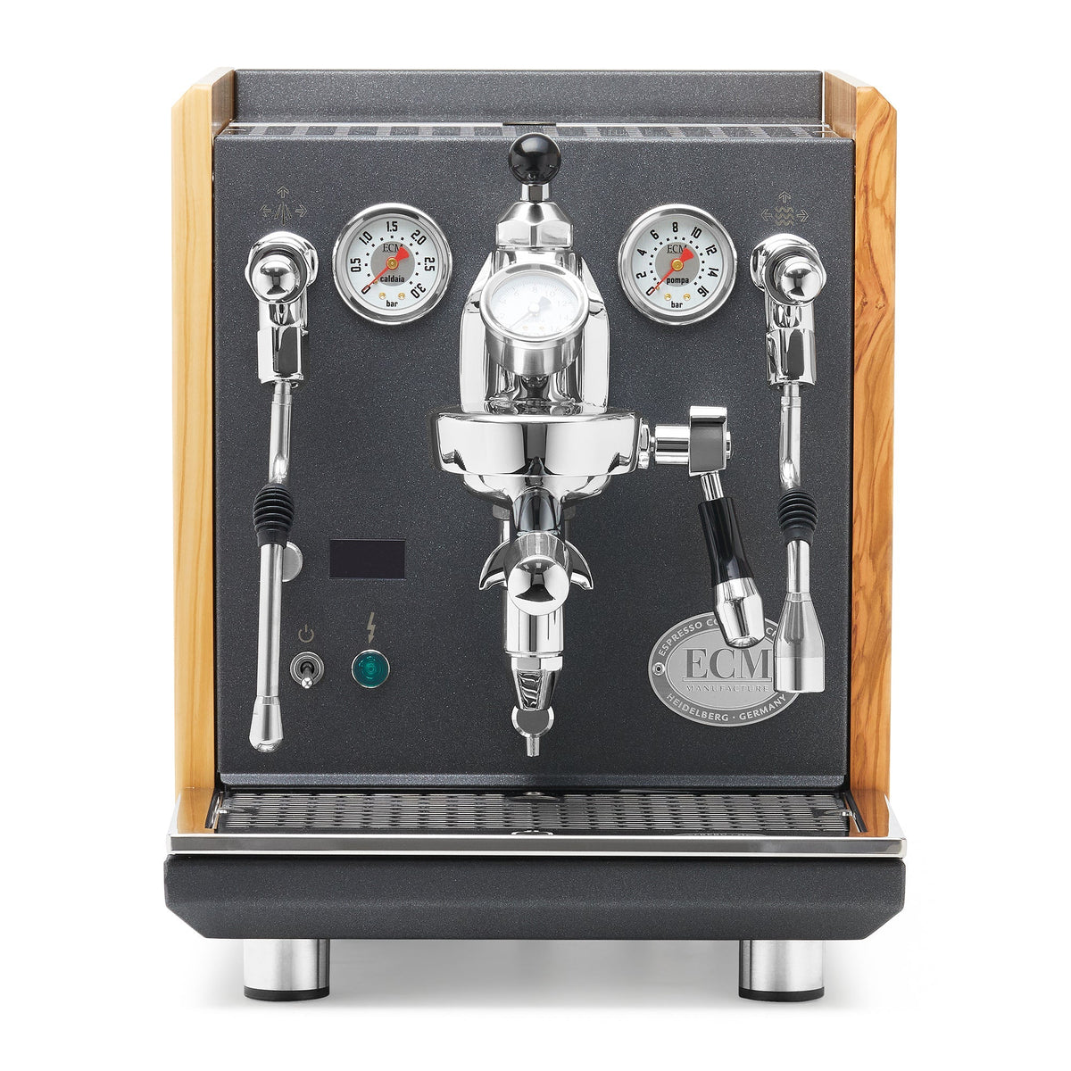 ECM Synchronika II Dual-Boiler Espresso Machine in Anthracite with OLED PID Display